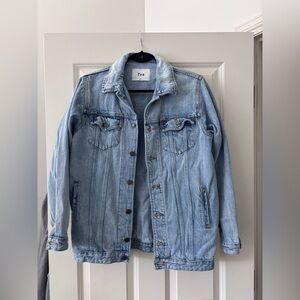 TNA Distressed Blue Jean Jacket